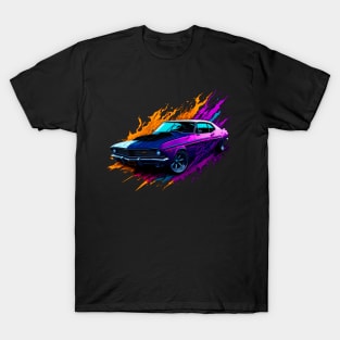 Muscle Revival: Classic Car Vector Splash T-Shirt